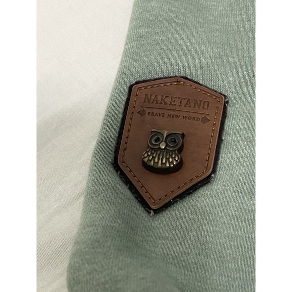 Naketano Brave New World Women's Size M Pullover Hoodie Jacket Green - Picture 3 of 7